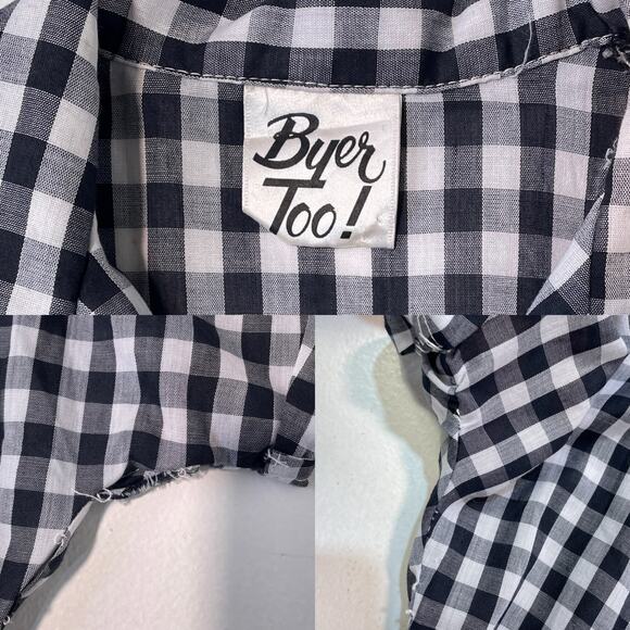 Vintage 80s Gingham Collared Button Up Dress / Sz XS / Western Retro Pin Up - Picture 8 of 8
